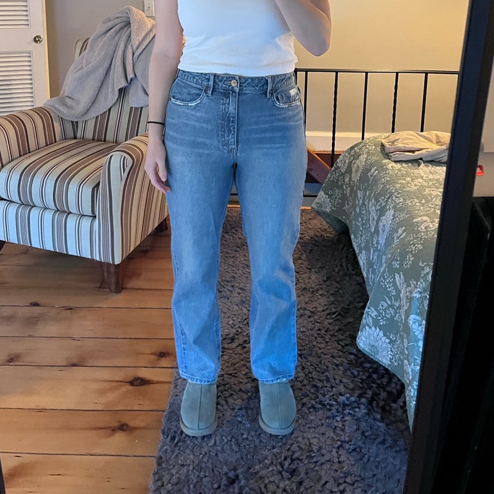 Unpublished high-rise straight leg jeans